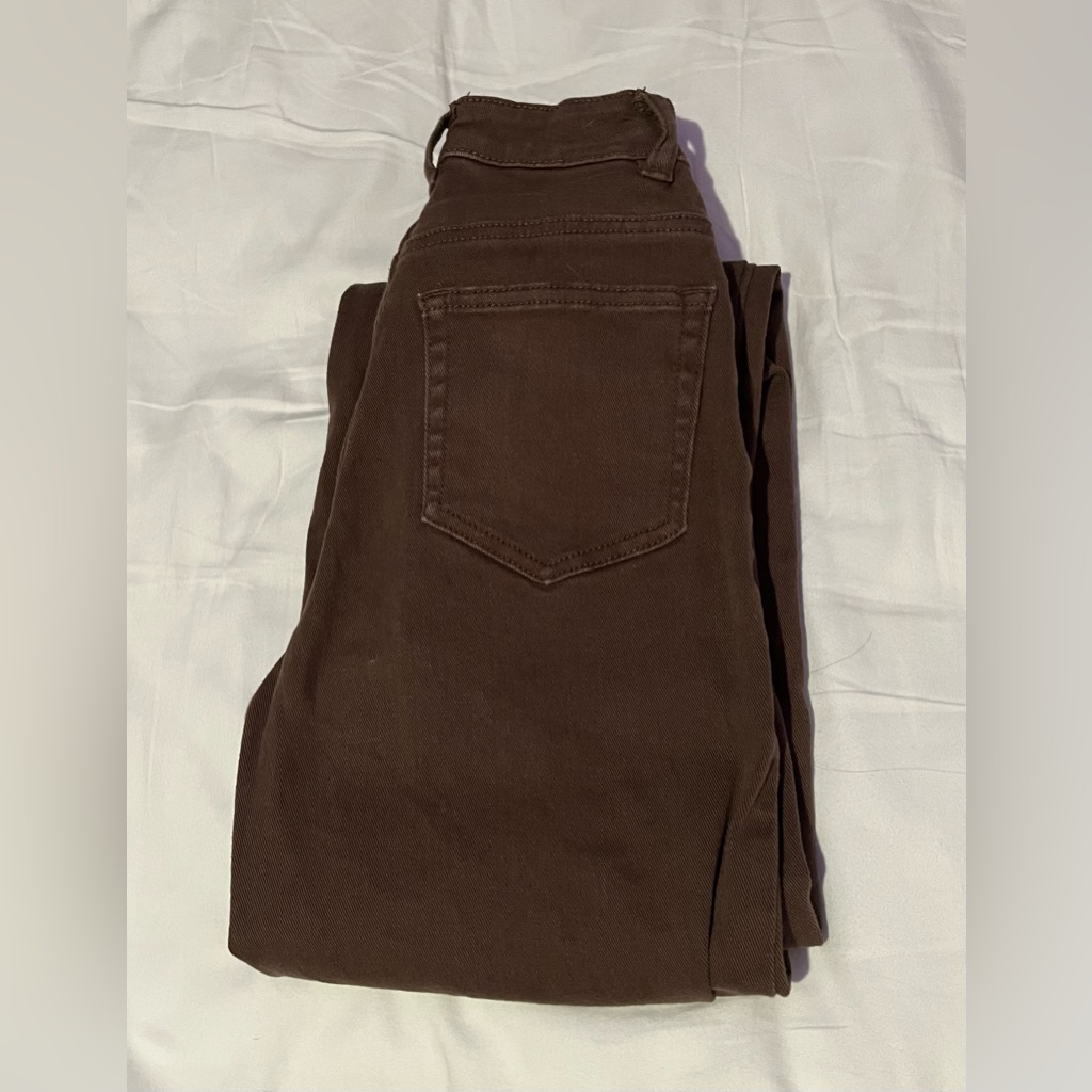 Brown Wide Leg Jeans